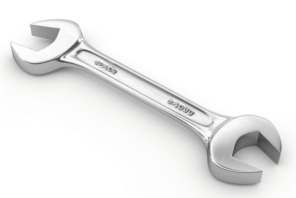 Two-sided wrench white background electronics protection.