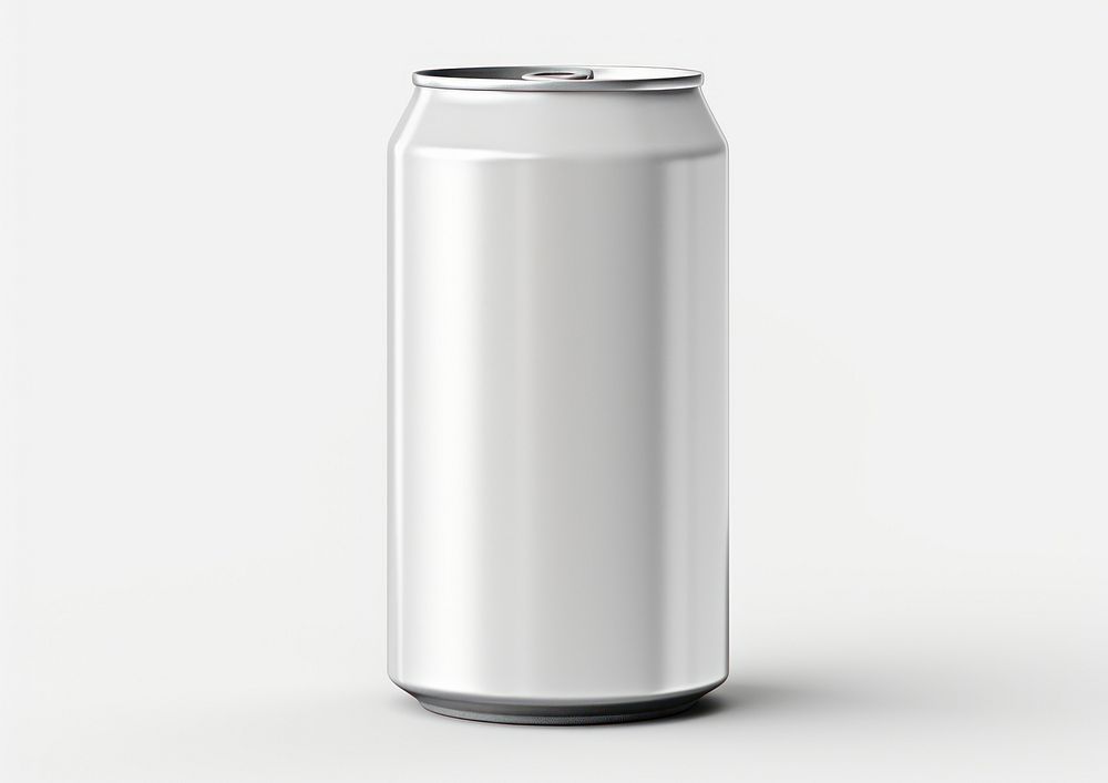 Aluminium soda can white background refreshment technology.