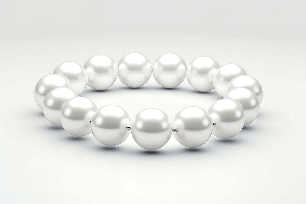 White pearl beads string jewelry accessories simplicity.