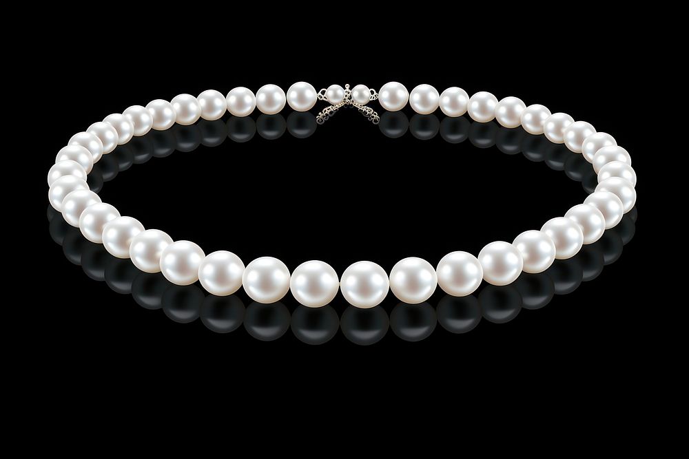 White pearl string beads necklace bracelet jewelry accessories.