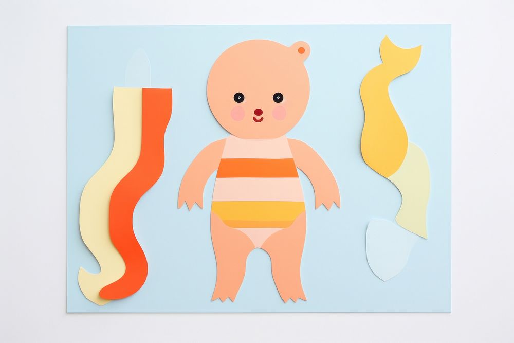 Baby painting craft cute.