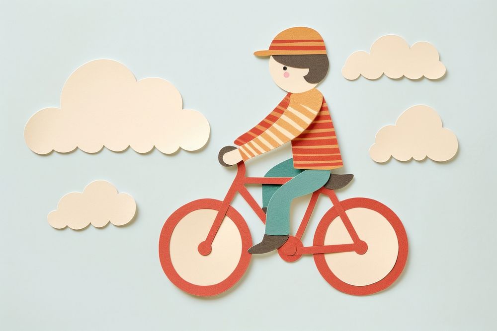 Boy riding bicycle vehicle cycling sports.