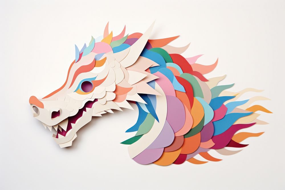 Dragon paper craft art.
