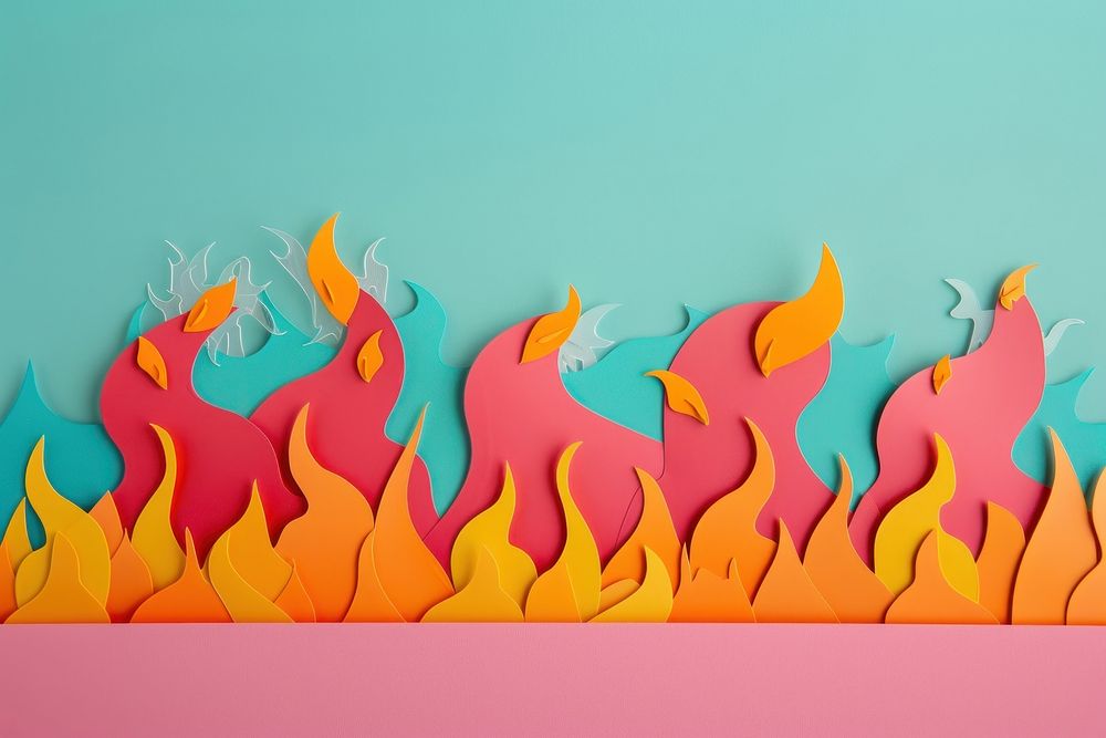 Fire art painting wall.