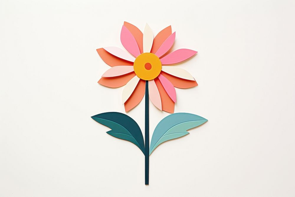 Flower plant paper art.