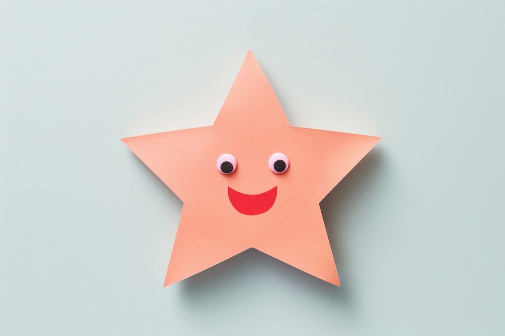 Star symbol paper anthropomorphic.
