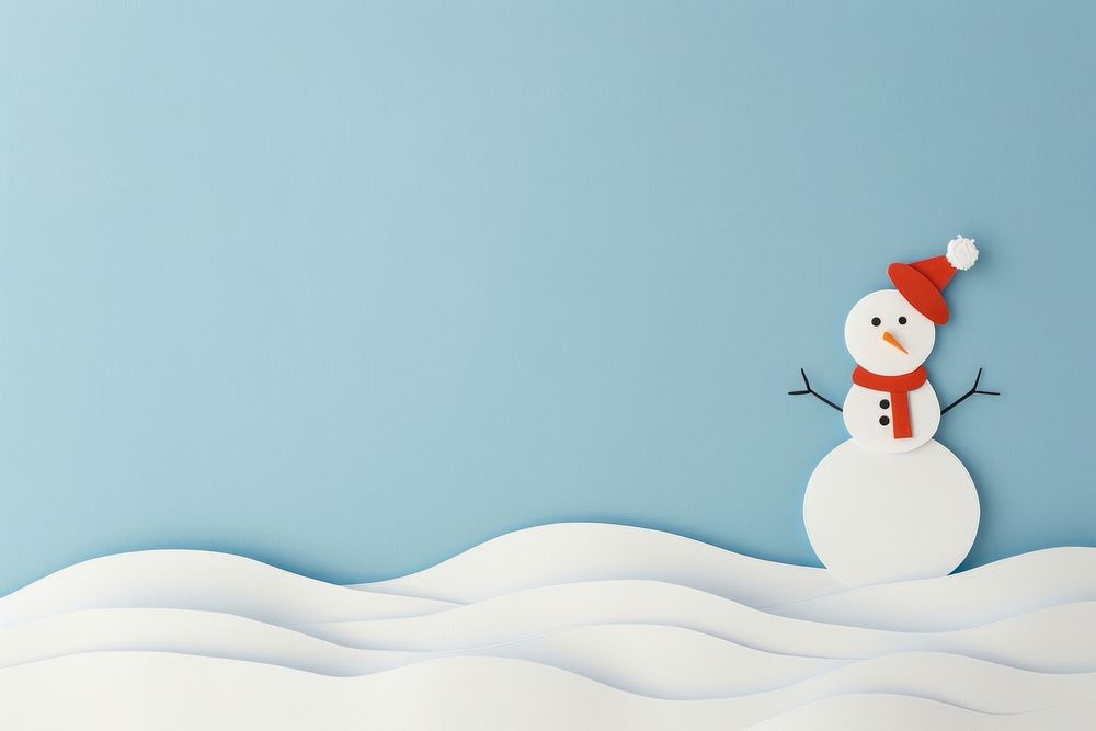 Snowman winter nature representation.