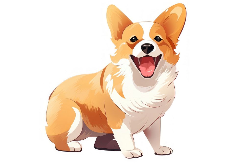 Corgi dog cartoon mammal animal.