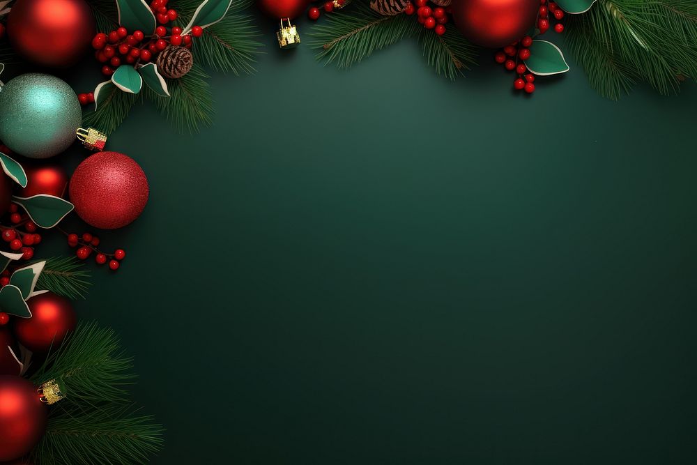 Christmas ornaments backgrounds green red.