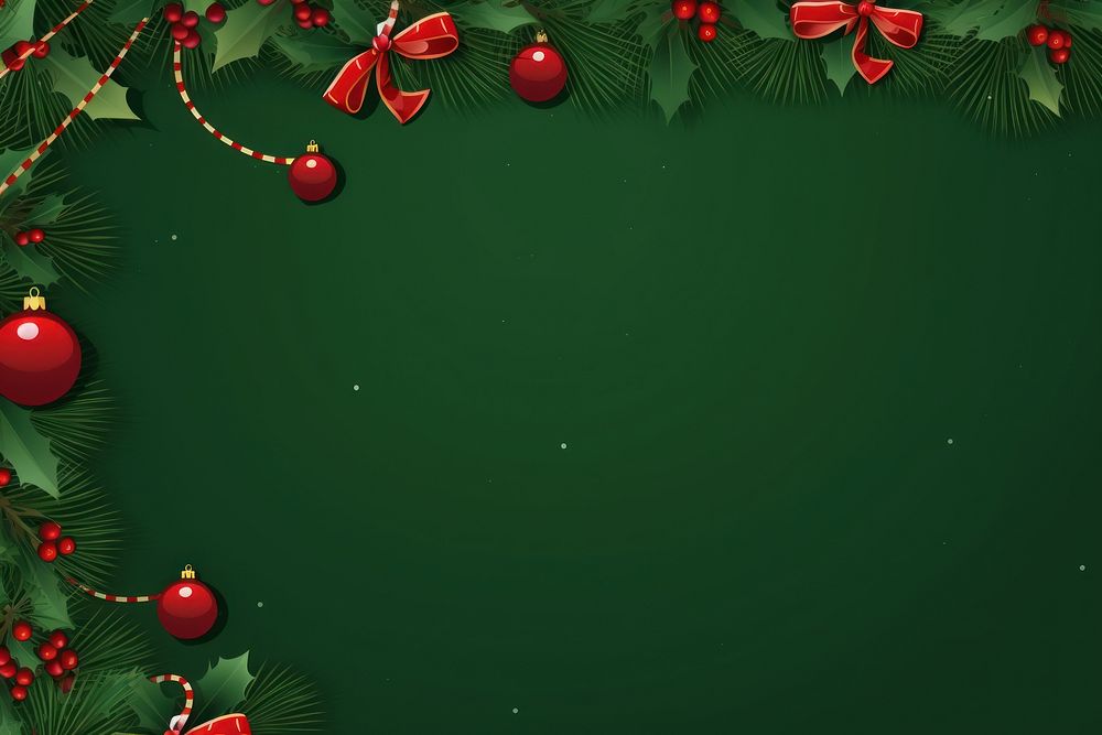 Christmas ornaments backgrounds green red.