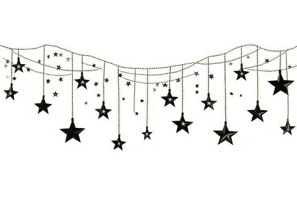 Christmas stock hanging star illuminated.