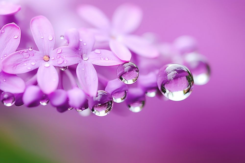Water droplet on butterfly bush flower blossom nature.