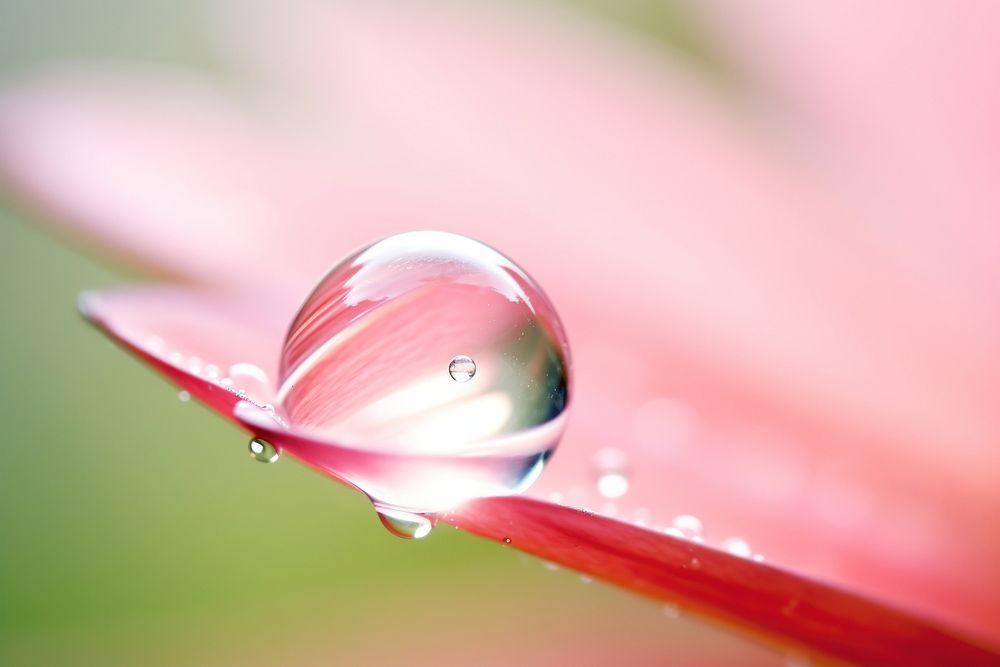 Water droplet on botanical flower backgrounds nature.
