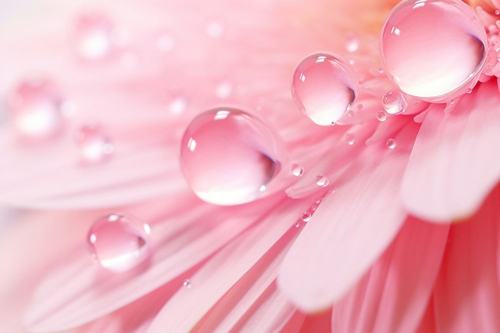 Water droplet on chinese pink flower backgrounds bright.
