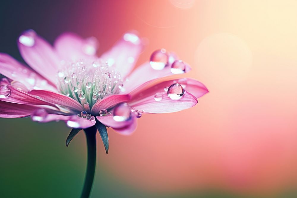 Water droplet on christmas flower nature outdoors blossom.