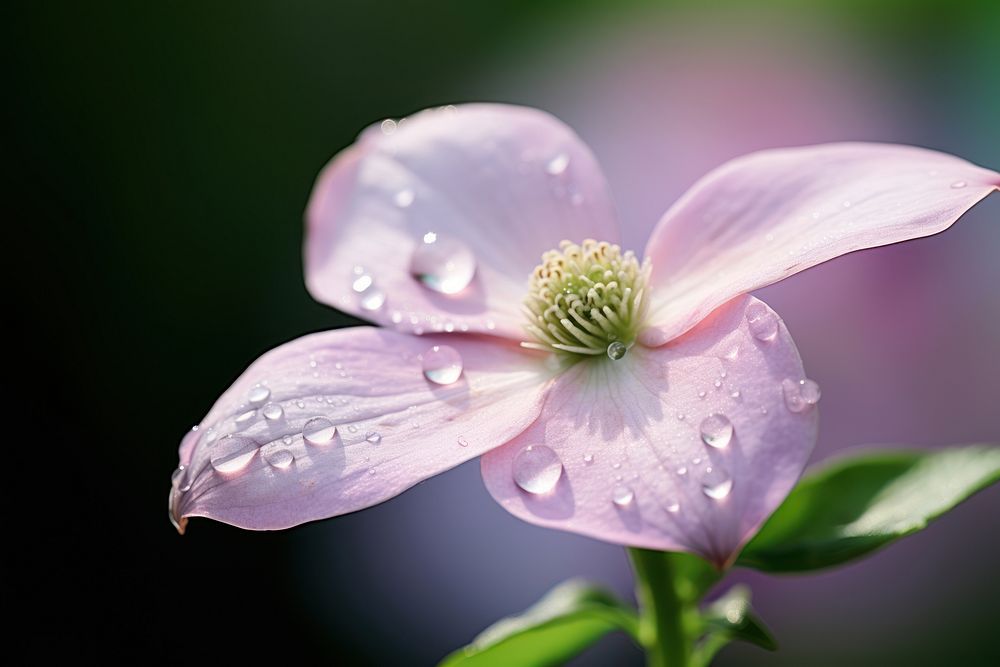 Water droplet on lenten roses flower outdoors blossom.