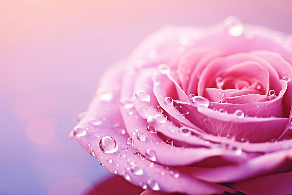 Water droplet on love flower backgrounds nature.