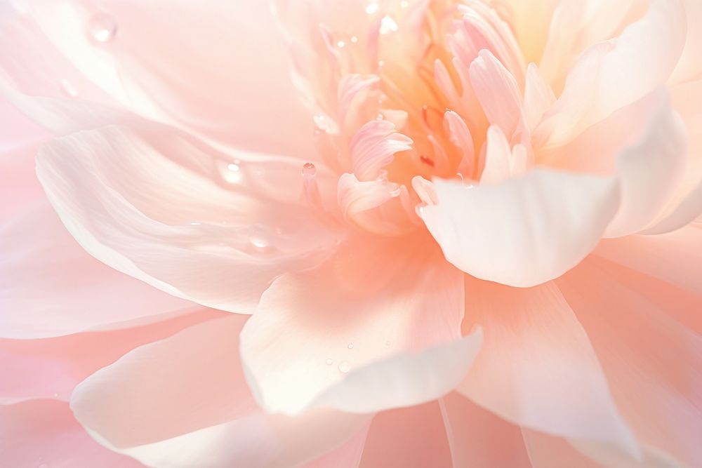 Water droplet on peony flower backgrounds blossom.