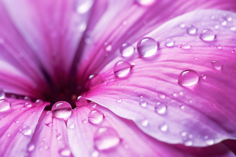Water droplet on petunia flower backgrounds blossom.