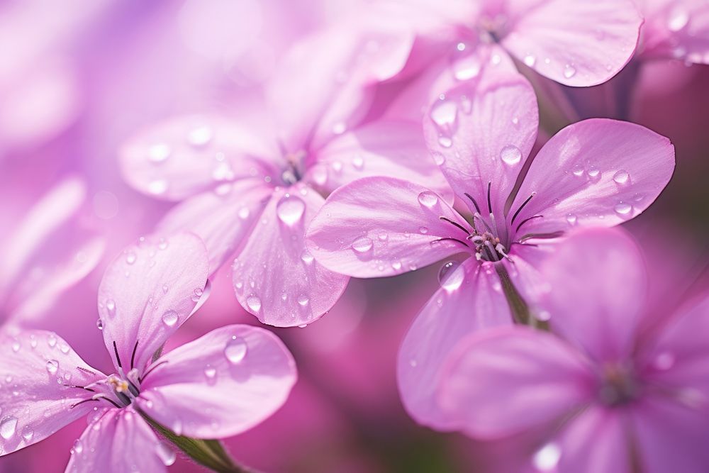 Water droplet on phlox flower nature backgrounds.