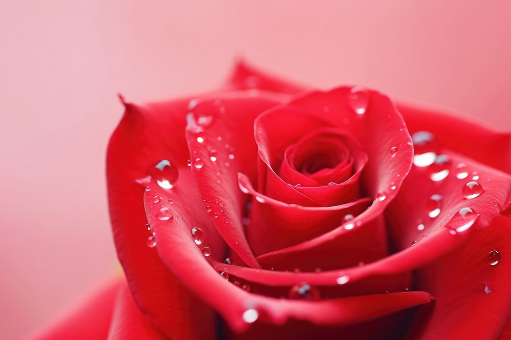Water droplet on valentines flower backgrounds nature.