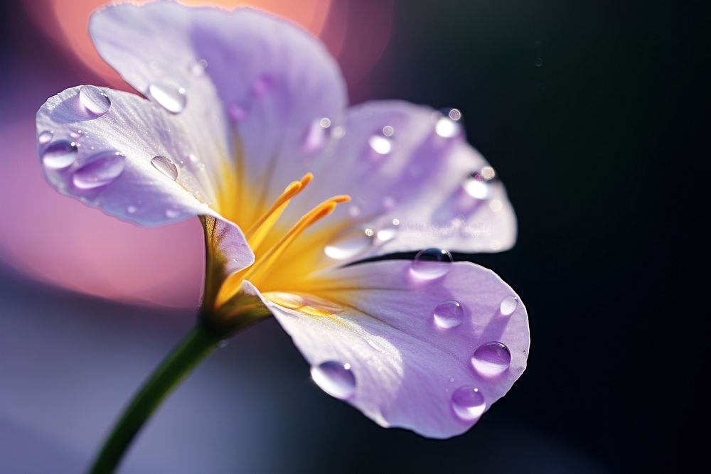 Water droplet on wallflower nature outdoors blossom.