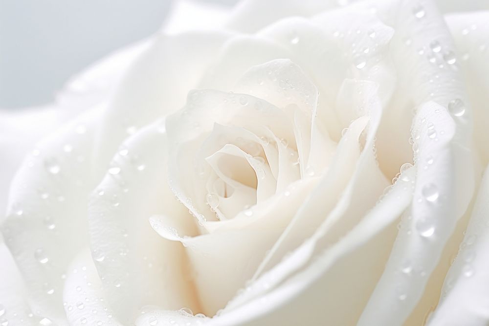 Water droplet on white rose flower backgrounds nature.