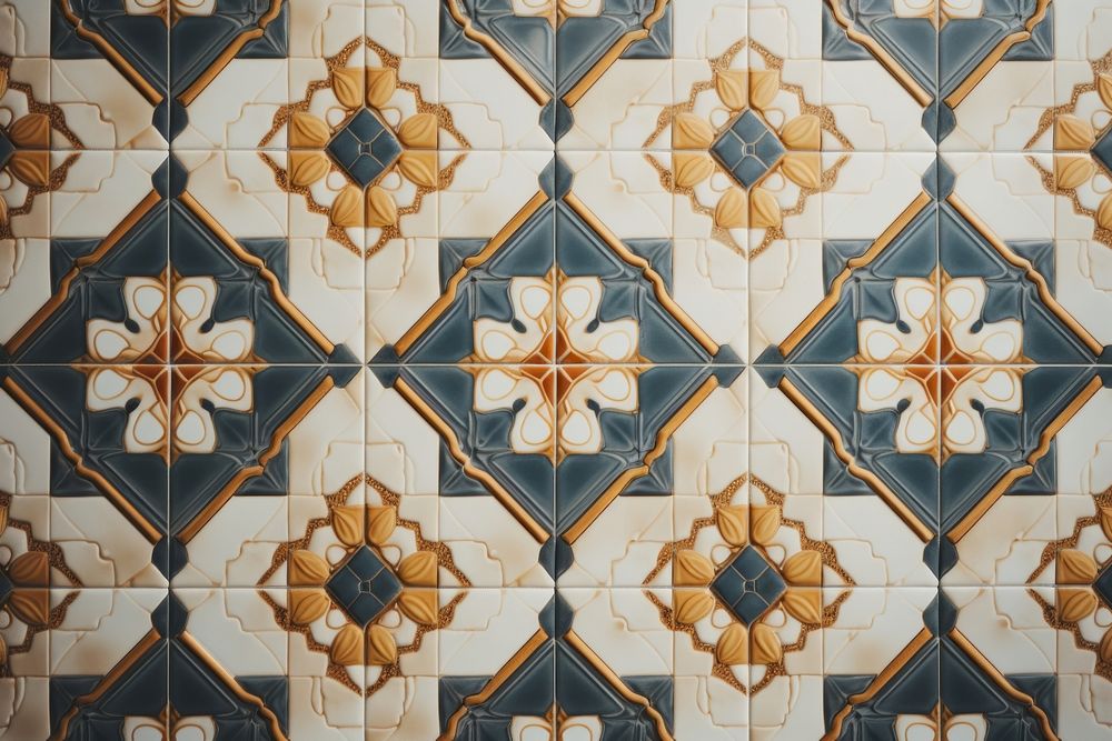 Classic pattern tile mosaic wall art.