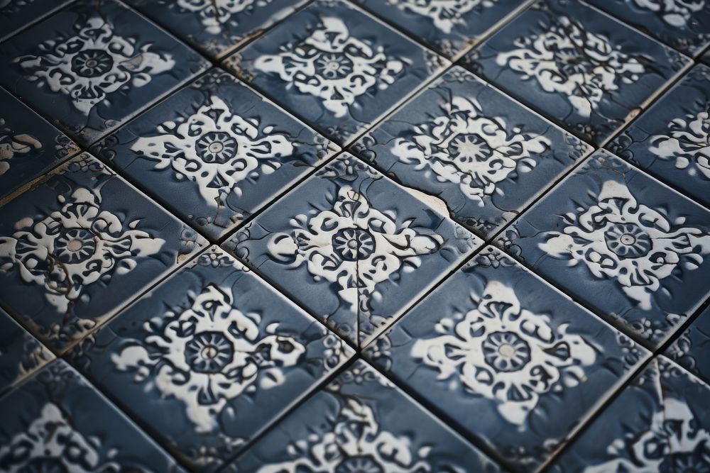 Classic pattern tile floor architecture backgrounds.