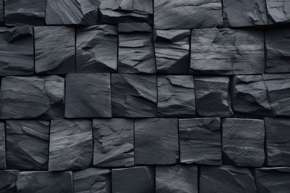 Basalt black wall architecture.