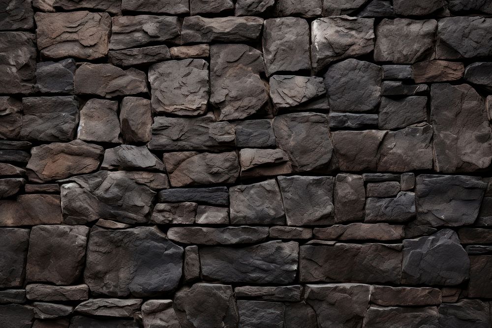 Brown basalt wall architecture rock.