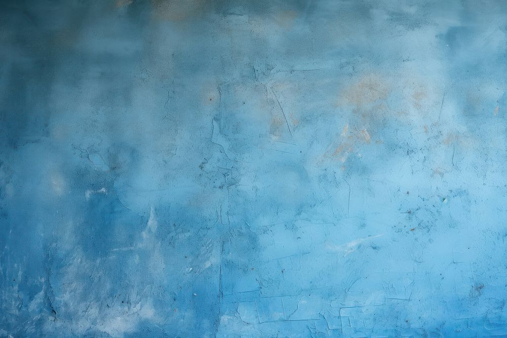 Ocean blue plaster wall architecture texture.