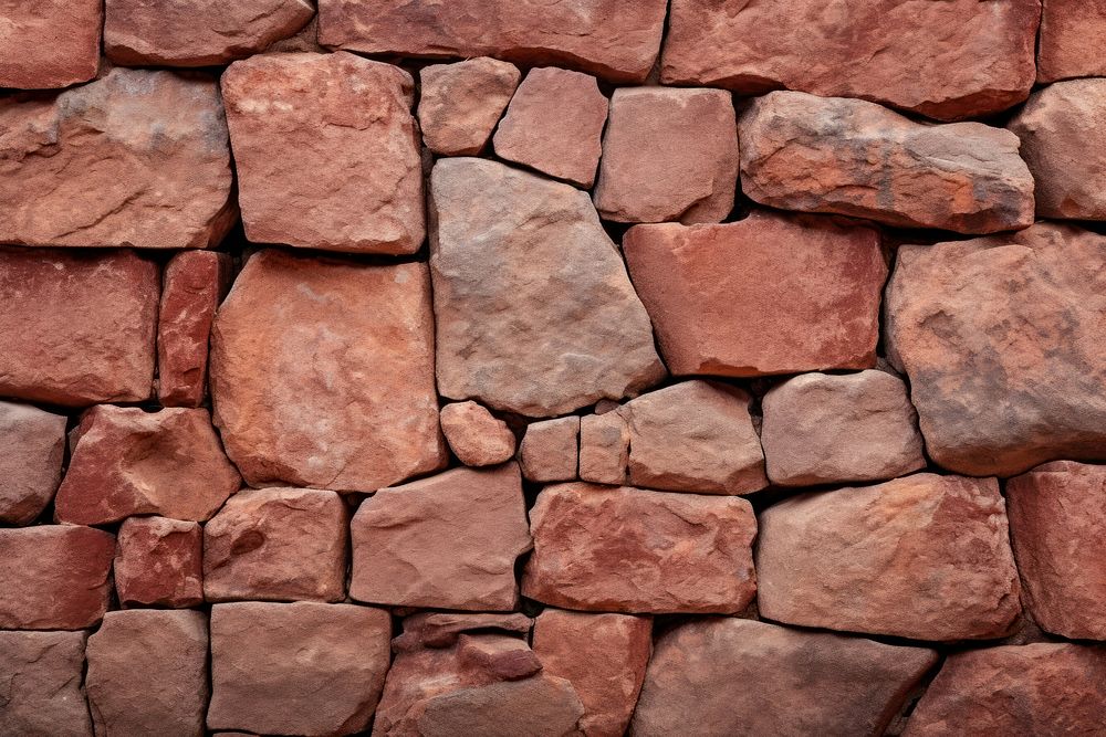 Red granite wall architecture texture.