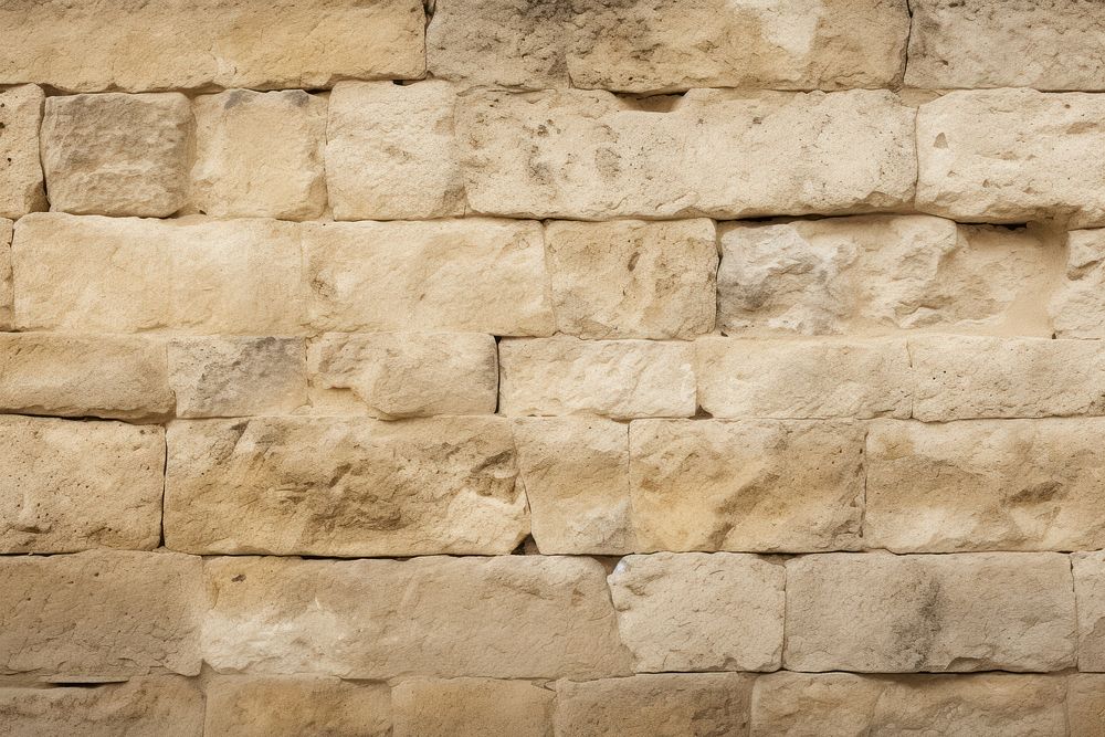 Yellowish french limestone wall architecture brick.