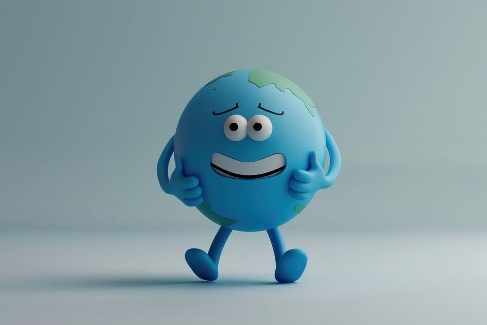Earth character cartoon cute toy.