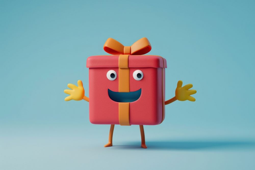 Giftbox character cartoon toy anthropomorphic.