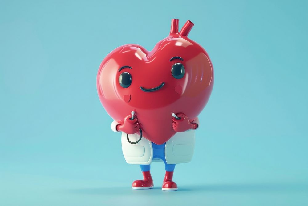 Heart character cartoon cute toy.
