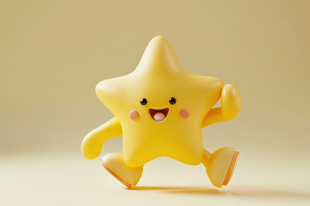 Star character cartoon toy representation.