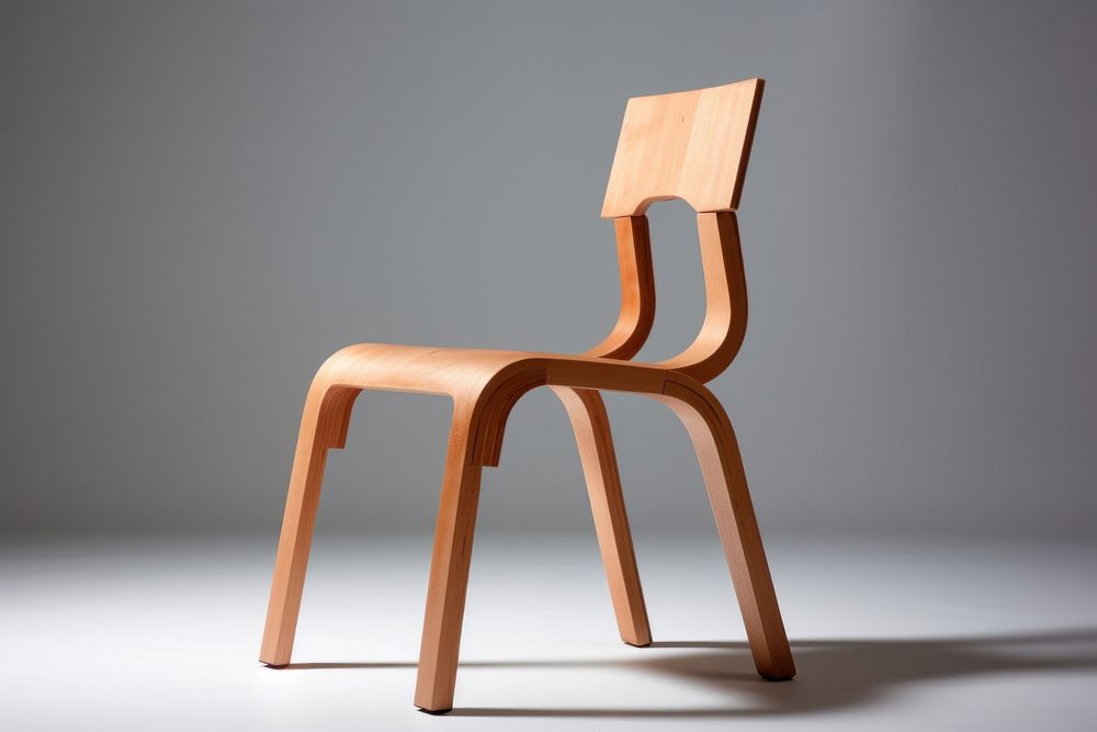 Wooden chair furniture simplicity absence.