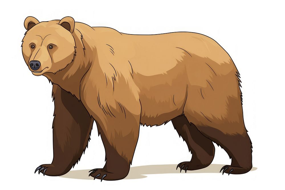 Bear standing cartoon mammal.