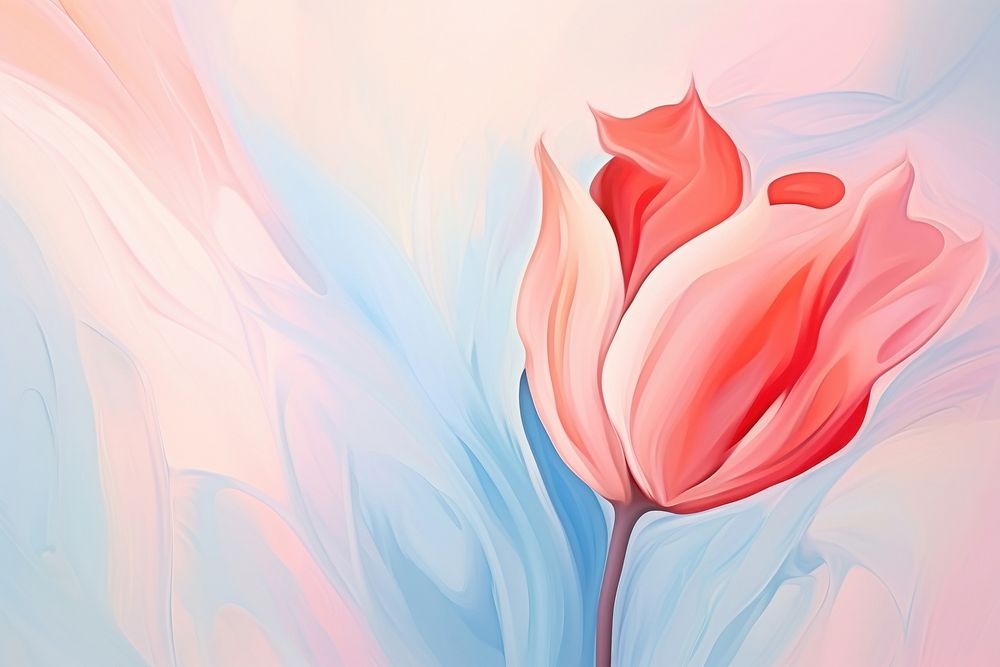 Tulip flower backgrounds abstract painting.