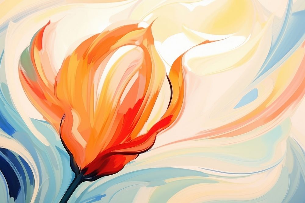 Tulip flower backgrounds abstract painting.