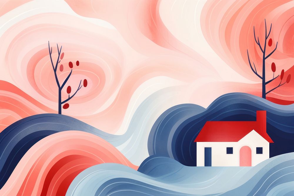 Scandinavian cottage backgrounds abstract outdoors.