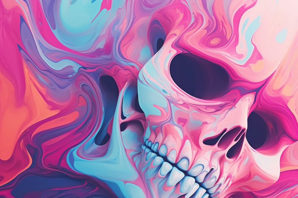 Skull backgrounds abstract painting.
