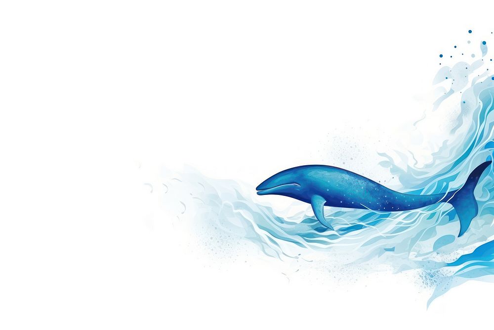 Swimming whale dolphin animal mammal.
