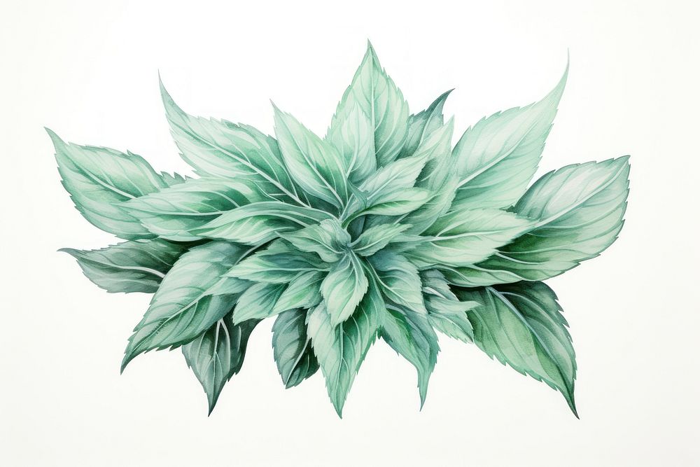 Mint plant pattern drawing.