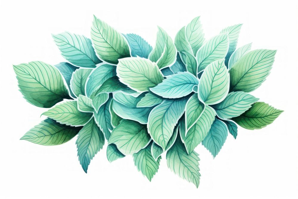 Mint plant pattern leaf.