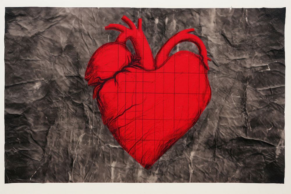 Anatomy heart red creativity pattern.