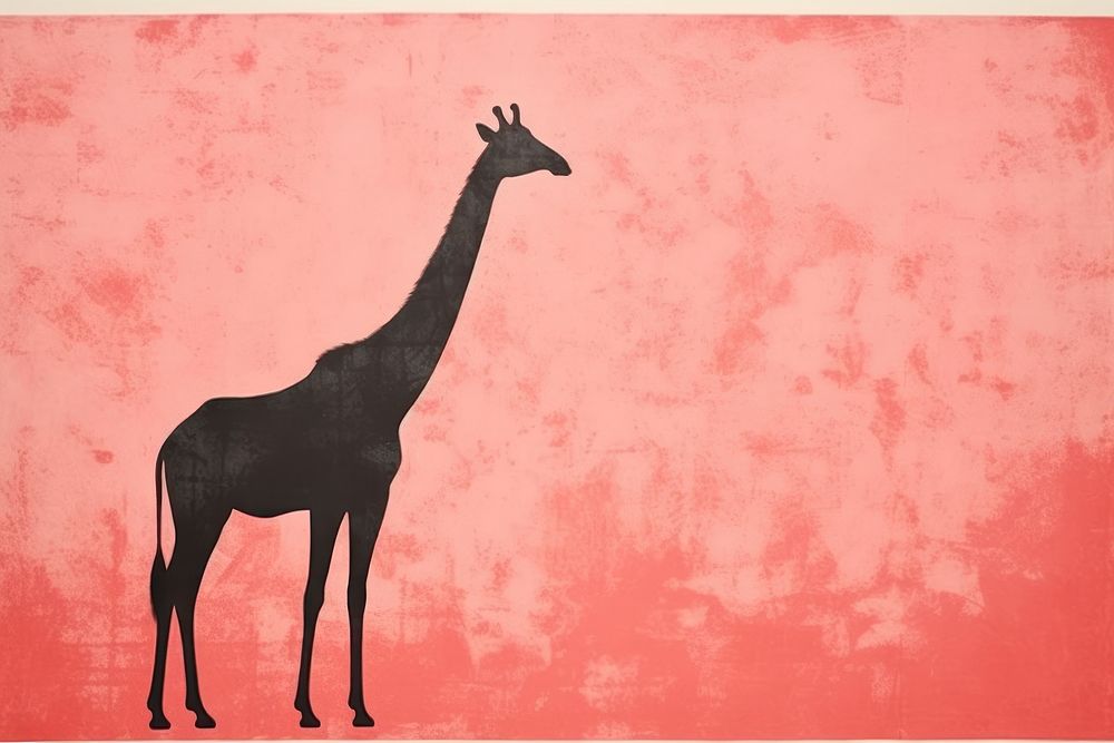 Giraffe wildlife painting animal.