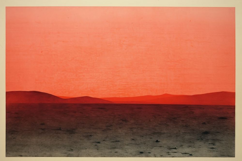 Desert rectangle painting horizon.